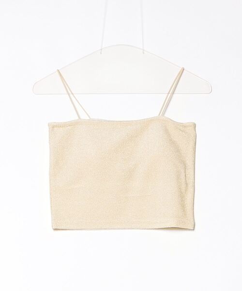 DIP IN CHOCOLATE（ディップインチョコレート）の「ラメベアトップ【DIP IN CHOCOLATE】（Tシャツ/カットソー・レディース・ブラック/オフホワイト/ゴールド/シルバーグレー/ブラウン・F）」の11枚目の写真