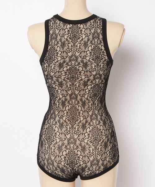 DLESS(ドレス)の「American sleeve bodysuits/アメリカンスリーブボディスーツ(Tシャツ/カットソー・レディース・ブラック×ベージュ・X-SMALL)」の4枚目の写真
