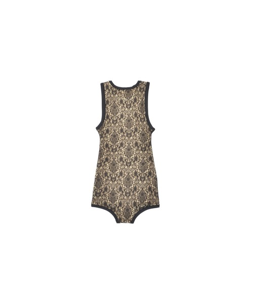 DLESS(ドレス)の「American sleeve bodysuits/アメリカンスリーブボディスーツ(Tシャツ/カットソー・レディース・ブラック×ベージュ・X-SMALL)」の2枚目の写真