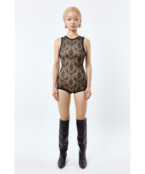 DLESS(ドレス)の「American sleeve bodysuits/アメリカンスリーブボディスーツ(Tシャツ/カットソー・レディース・ブラック×ベージュ・X-SMALL)」の11枚目の写真