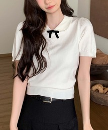 MAISON BREEZE ハート JQニット クロップド プルオーバー トップス ショート丈 長袖 31925E333 XNN （アイボリー） レディースのトップス（ショート丈）ファッション通販 - ZOZOTOWN