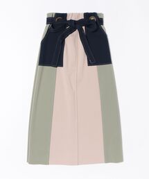 Miss Arrivo（ミスアリーヴォ）の「ウエストリボン付き配色スカート（スカート）」