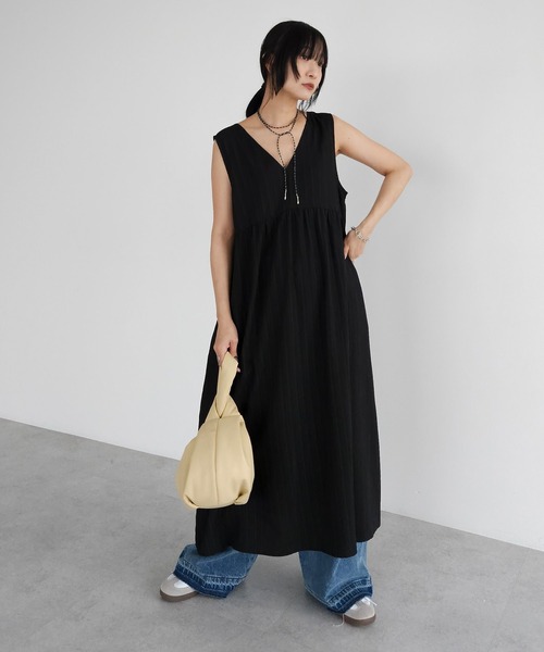 Green　Parks（グリーンパークス）の「5WAYノースリーブワンピース（ワンピース・レディース・ブラウン/ブラック/カーキ/ブルー・FREE）」の2枚目の写真