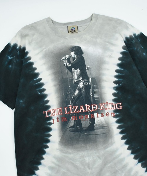 LIQUID BLUE（リキッドブルー）の「【USED】Y2K LIQUID BLUE “Jim Morrison/THE LIZARD KING” バンド Tシャツ（Tシャツ/カットソー・メンズ・グレー・LARGE）」の2枚目の写真