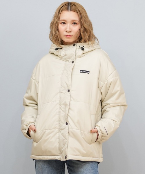 Columbia(コロンビア)の「columbia/コロンビア W HAINA RIVER INSULATED J 中綿ジャケット 撥水 ジップアップ 熱反射 PL1388(ダウンジャケット/コート・レディース・ブラック/サンドベージュ・L/M)」の10枚目の写真