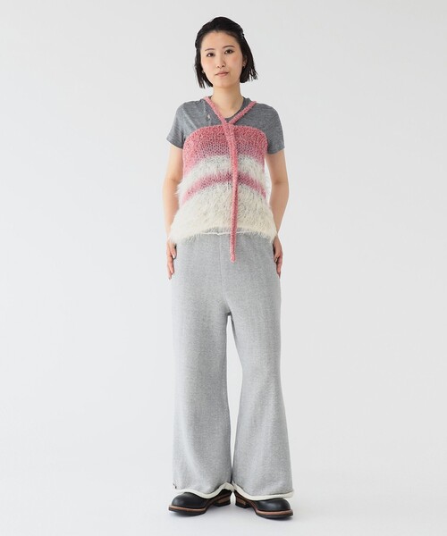 maturely（マチュアリー）の「【2/5再値下げ】maturely / ワイド フレア ジャージー パンツ（その他パンツ・レディース・ブラック/グレー・0/1）」の3枚目の写真
