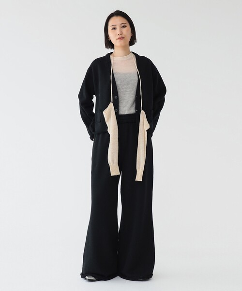 maturely（マチュアリー）の「【2/5再値下げ】maturely / ワイド フレア ジャージー パンツ（その他パンツ・レディース・ブラック/グレー・0/1）」の12枚目の写真