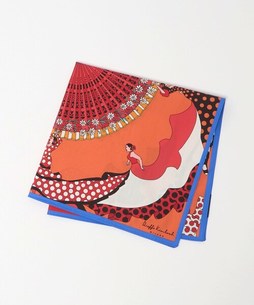 UNITED ARROWS（ユナイテッドアローズ）の「＜Dieffe Kinloch＞Fan Dance/ハンカチ（バンダナ/スカーフ・メンズ・ターコイズブルー系/オレンジ・FREE）」の2枚目の写真