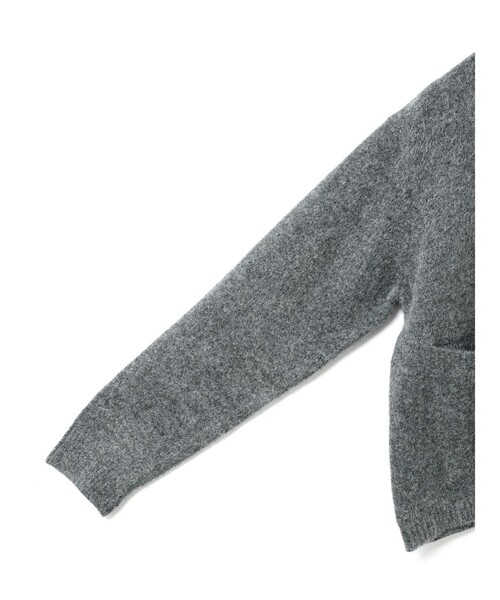 mizuiroind（ミズイロインド）の「mizuiro ind 襟付きショートカーディガン（カーディガン/ボレロ・レディース・チャコールグレー/オフホワイト/ブラック・FREE）」の16枚目の写真