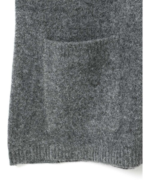 mizuiroind（ミズイロインド）の「mizuiro ind 襟付きショートカーディガン（カーディガン/ボレロ・レディース・チャコールグレー/オフホワイト/ブラック・FREE）」の18枚目の写真