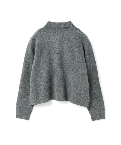 mizuiroind（ミズイロインド）の「mizuiro ind 襟付きショートカーディガン（カーディガン/ボレロ・レディース・チャコールグレー/オフホワイト/ブラック・FREE）」の19枚目の写真