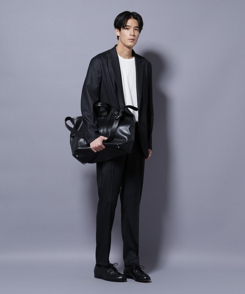 NANO universe(ナノユニバース)の「「N TROUSERS PREMIUM」ウールデニムパンツ/STRETCH(セットアップ可)(スラックス・メンズ・ネイビー/ブラック・L/M/S)」の12枚目の写真