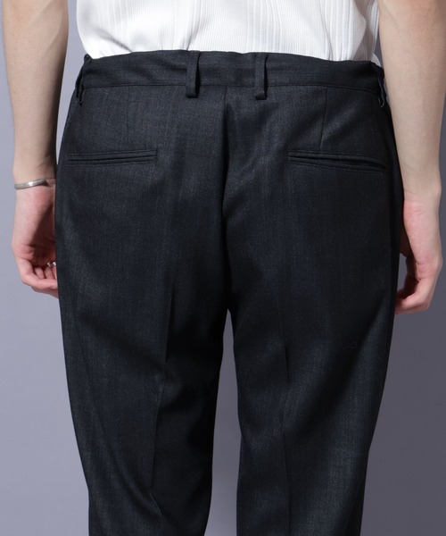 NANO universe(ナノユニバース)の「「N TROUSERS PREMIUM」ウールデニムパンツ/STRETCH(セットアップ可)(スラックス・メンズ・ネイビー/ブラック・L/M/S)」の21枚目の写真