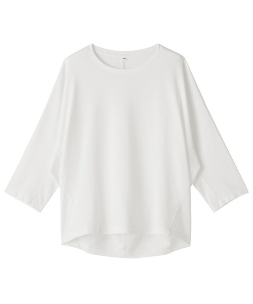 無印良品（ムジルシリョウヒン）の「婦人　ライトスウェット七分袖プルオーバー（Tシャツ/カットソー・レディース・ブラック/チャコールグレー/オフホワイト/オレンジ系・S/M/XL/L）」の6枚目の写真
