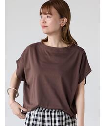 Lugnoncure | 【接触冷感】ドルマンボートネックトップス(Tシャツ/カットソー)