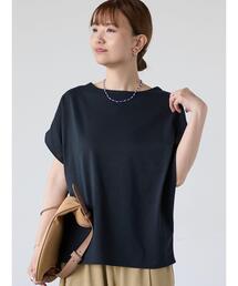 Lugnoncure | 【接触冷感】ドルマンボートネックトップス(Tシャツ/カットソー)