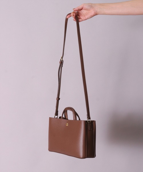 Legato Largo(レガートラルゴ)の「(LF)【Legato Largo】【たすかるっかばん】2ポケット 2WAY ショルダーバッグ(ショルダーバッグ・レディース・ブラウン/ダークグリーン/ブラック・ONE SIZE)」の5枚目の写真