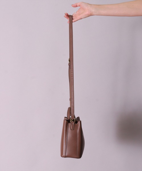 Legato Largo(レガートラルゴ)の「(LF)【Legato Largo】【たすかるっかばん】2ポケット 2WAY ショルダーバッグ(ショルダーバッグ・レディース・ブラウン/ダークグリーン/ブラック・ONE SIZE)」の6枚目の写真