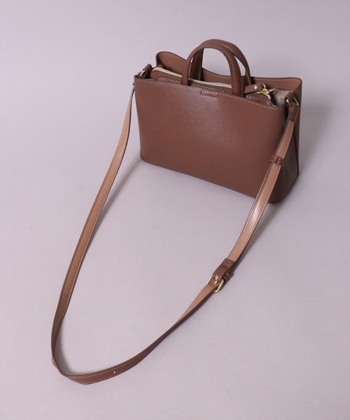 Legato Largo(レガートラルゴ)の「(LF)【Legato Largo】【たすかるっかばん】2ポケット 2WAY ショルダーバッグ(ショルダーバッグ・レディース・ブラウン/ダークグリーン/ブラック・ONE SIZE)」の9枚目の写真