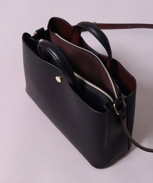 Legato Largo(レガートラルゴ)の「(LF)【Legato Largo】【たすかるっかばん】2ポケット 2WAY ショルダーバッグ(ショルダーバッグ・レディース・ブラウン/ダークグリーン/ブラック・ONE SIZE)」の14枚目の写真