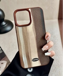 Burner(バーナー)の【OKUOKU 0909】ストライプ  レザーライク  iPhoneケース oku-iphonecase-914240189892-6(スマホケース/カバー)