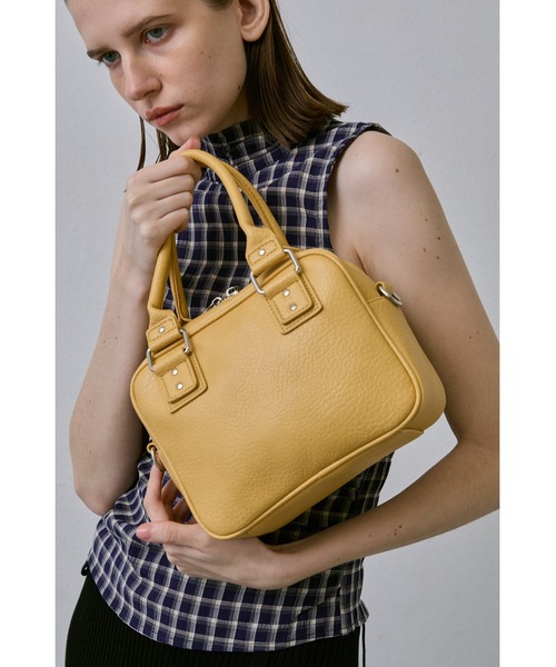 un/neu（アンノイ）の「シボスクエアミニボストンバッグ / ショルダーバッグ / ペットボトル収納可能（ショルダーバッグ・レディース・ブラック/ブラウン/レッド/ブルー/ダークブラウン/ライトブルー/ピンク/ベージュ/イエロー・FREE）」の7枚目の写真