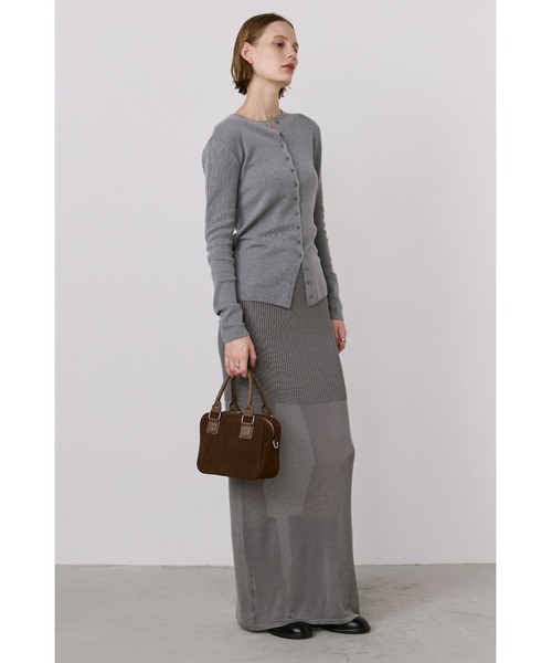 シボ革スクエアミニショルダー / フェイクレザーミニボストン