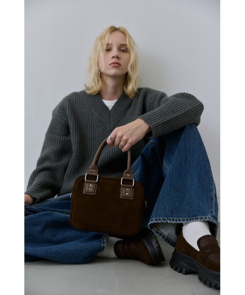 シボ革スクエアミニショルダー / フェイクレザーミニボストン / ペット