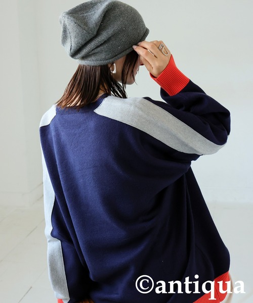 antiqua（アンティカ）の「パール付きニット帽（ニットキャップ/ビーニー・レディース・グレー/ブラック・ONESIZE）」の12枚目の写真