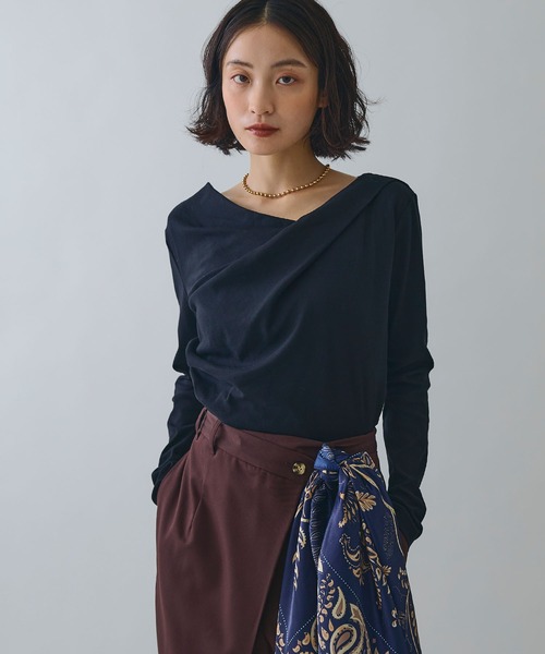 ELLEgirl（エルガール）の「ドレープオフショルトップス【ELLEgirl/エルガール】（Tシャツ/カットソー・レディース・オフホワイト/ブラック/レッド・FREE）」の20枚目の写真