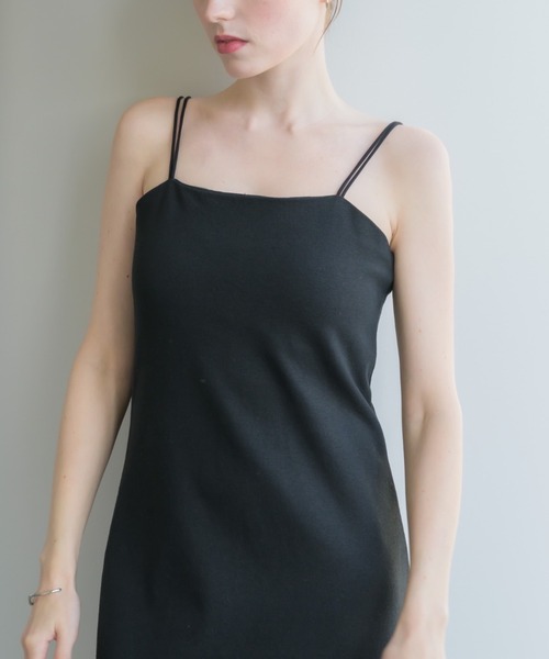 muku（ムク）の「LONG CAMISOLE ONEPIECE/DOUBLE STRAP（ワンピース・レディース・アイボリー/ブラック・FREE/SMALL）」の10枚目の写真