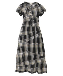 新品タグ付き　ピンクハウス　チェック花柄ロングワンピース 黄色系　日本製 ワンピース/ドレス｜全商品一覧｜ピンクハウスオフィシャル