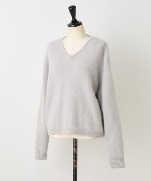 BEARDSLEY（ビアズリー）の「FOXウールVネックニット（ニット/セーター・レディース・ホワイト/ライトグレー/レッド・FREE）」の10枚目の写真