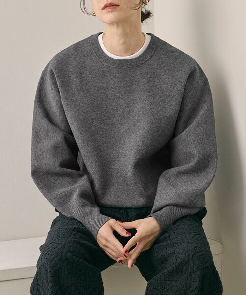 セール】ポリエステルブレンド ミラノリブ プルオーバー（ニット