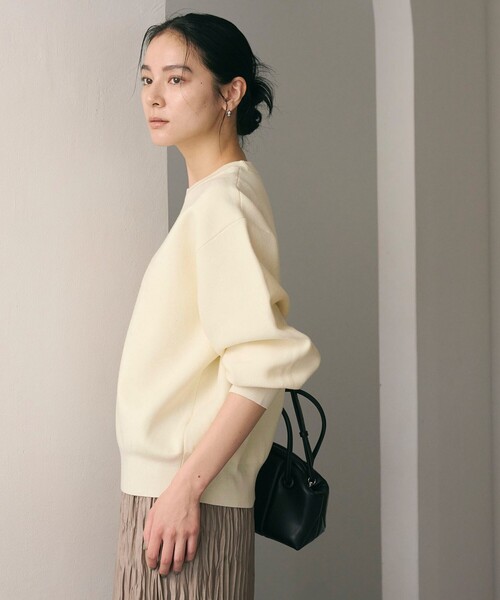 BEAUTY&YOUTH UNITED ARROWS（ビューティーアンドユースユナイテッドアローズ）の「ポリエステルブレンド ミラノリブ プルオーバー（ニット/セーター・レディース・オフホワイト/オレンジ/ダークグレー・FREE）」の12枚目の写真