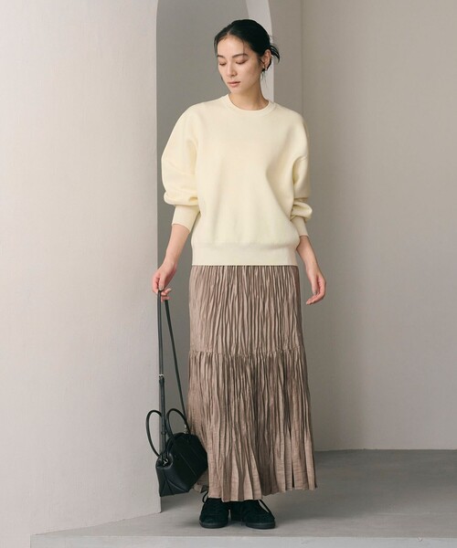 セール】ポリエステルブレンド ミラノリブ プルオーバー（ニット