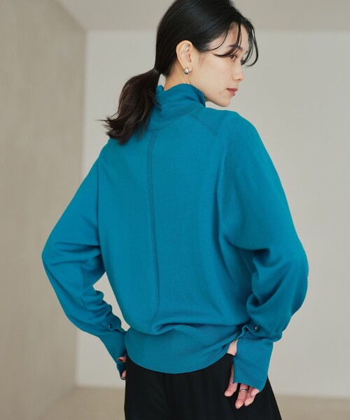 green label relaxing(グリーンレーベルリラクシング)の「エブリタートルニット ウォッシャブル(ニット/セーター・レディース・ブラック/ネイビー/ターコイズブルー/グレー/レッド/ピンク/ダークブラウン/ライトピンク・FREE)」の9枚目の写真