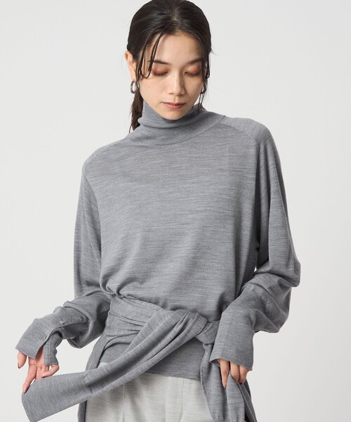 green label relaxing(グリーンレーベルリラクシング)の「エブリタートルニット ウォッシャブル(ニット/セーター・レディース・ブラック/ネイビー/ターコイズブルー/グレー/レッド/ピンク/ダークブラウン/ライトピンク・FREE)」の21枚目の写真