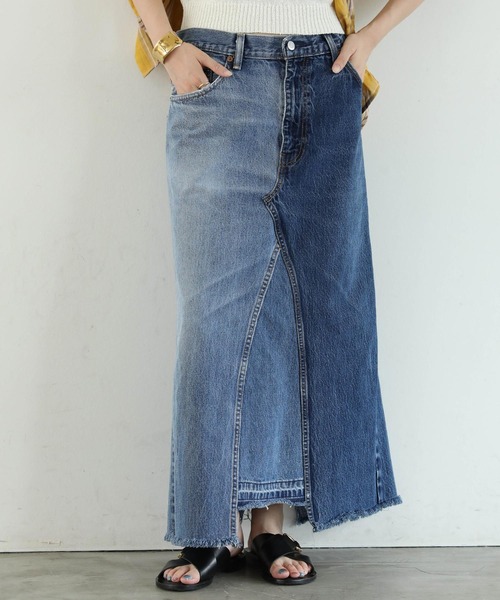 Levi's リメイクデニムスカート Levi's リメイク デニムスカート – WRINN OFFICIAL