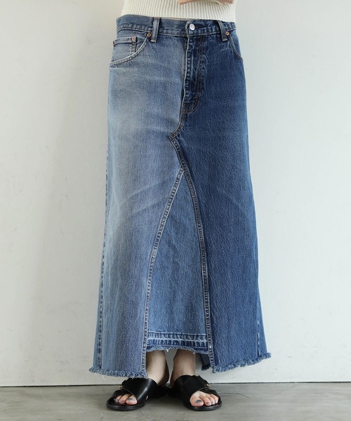 Re Fiina(フィーナ)の「LEVI'Sリメイクスカート(デニム Re Fiina(フィーナ)の「LEVI'Sリメイクスカート(デニム