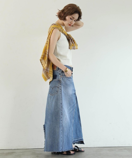 Re Fiina（フィーナ）の「LEVI'Sリメイクスカート（デニム