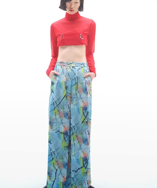RUMCHE(ラムシェ)の「"Hidamari" Paint Skirt / ヒダマリペイントスカート(スカート・レディース・ブルー・FREE)」の1枚目の写真