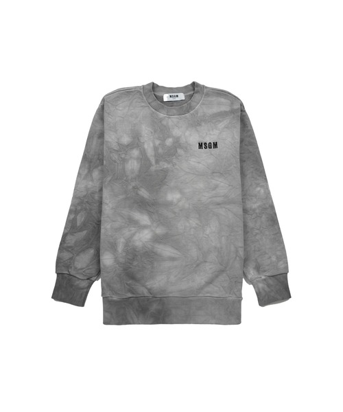MSGM(エムエスジーエム)の「WRINKLED WASH エンブロイダリーロゴ スウェットシャツ(スウェット・メンズ・グレー・S/M/L/XL)」の1枚目の写真