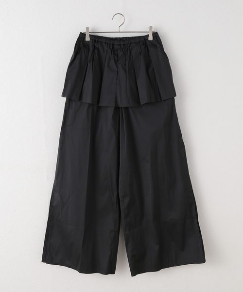 sara mallika(サラ マリカ)の「【SARA MALLIKA/サラマリカ】POLLY TAFFETA FRILL PANTS(その他パンツ・レディース・ブラック・MEDIUM)」の1枚目の写真