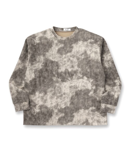 tk.TAKEO KIKUCHI（ティーケータケオキクチ）の「ヴィンテージライクプリント クルーネックカットソー（Tシャツ/カットソー・メンズ・ブラック/オフホワイト/グレー/ダークブラウン・03/02/01）」の5枚目の写真