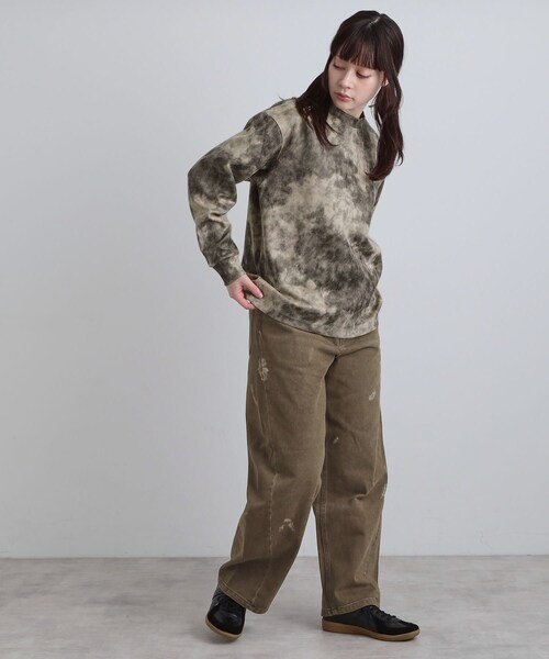 tk.TAKEO KIKUCHI（ティーケータケオキクチ）の「ヴィンテージライクプリント クルーネックカットソー（Tシャツ/カットソー・メンズ・ブラック/オフホワイト/グレー/ダークブラウン・03/02/01）」の12枚目の写真