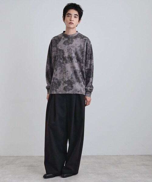 tk.TAKEO KIKUCHI（ティーケータケオキクチ）の「ヴィンテージライクプリント クルーネックカットソー（Tシャツ/カットソー・メンズ・ブラック/オフホワイト/グレー/ダークブラウン・03/02/01）」の16枚目の写真