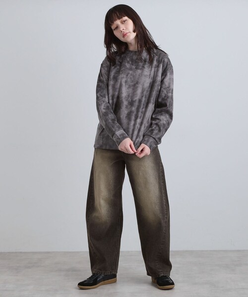 tk.TAKEO KIKUCHI（ティーケータケオキクチ）の「ヴィンテージライクプリント クルーネックカットソー（Tシャツ/カットソー・メンズ・ブラック/オフホワイト/グレー/ダークブラウン・03/02/01）」の19枚目の写真