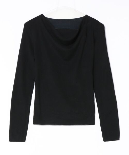 Lace Ladies(レースレディース)の「ウールブレンド サイドギャザー リボンベルト付き 長袖 カットソー(Tシャツ/カットソー・レディース・アイボリー/ブラック/ダークグレー/ライトグレー・FREE)」の13枚目の写真