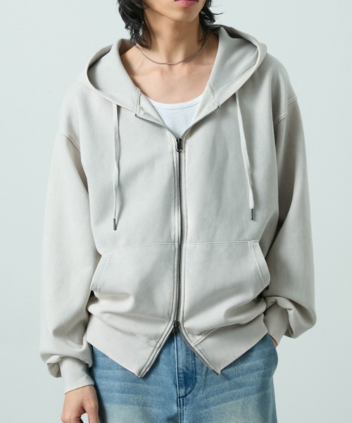 CIYOT】ヴィンテージ加工ケミカルウォッシュ ダブルジップダンボール